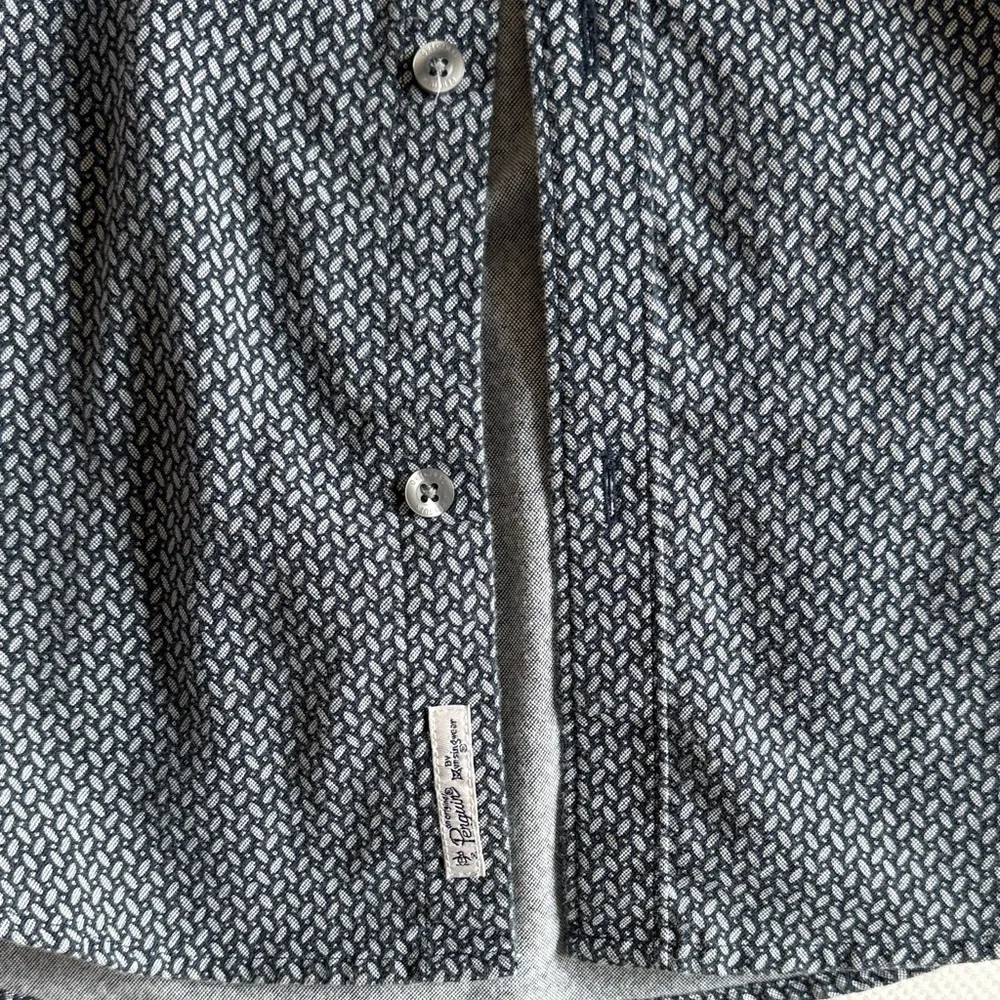Original Penguin Navy and White Patterned Button-Down Shirt - Picture 3 of 6